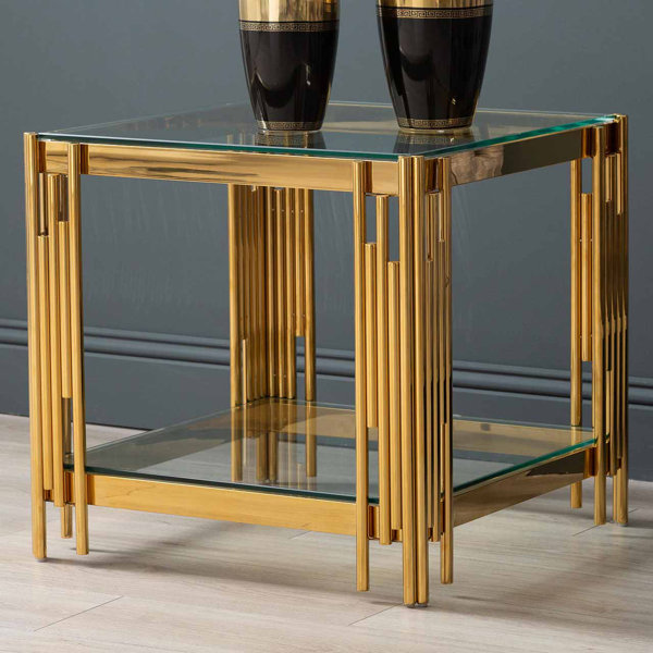 Gold and online glass tables